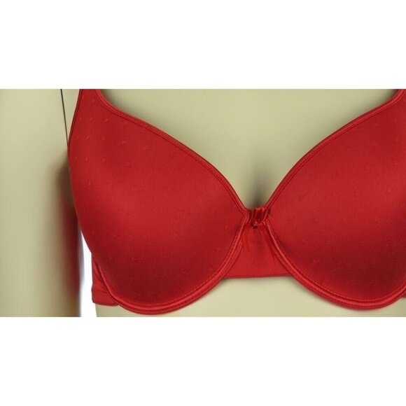 Just Try Me Bra 40 C UW Red Lightly Padded Balcony Shoulder Comfort Strap NWOT - Picture 2 of 8